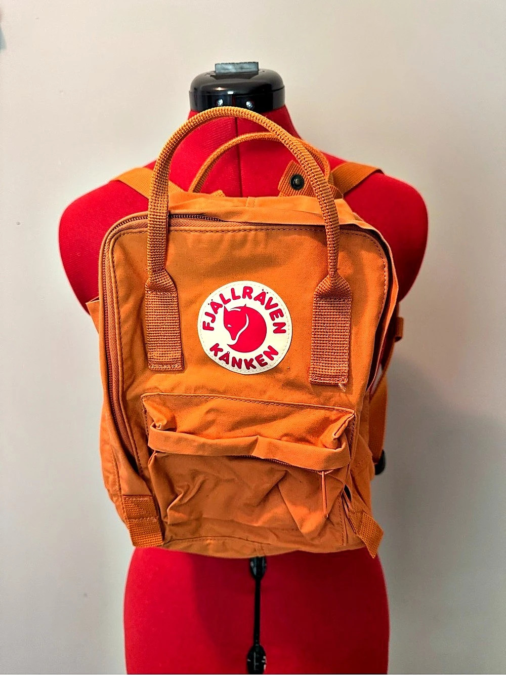 Fjallraven Kanken Mini Backpack in Orange Like New